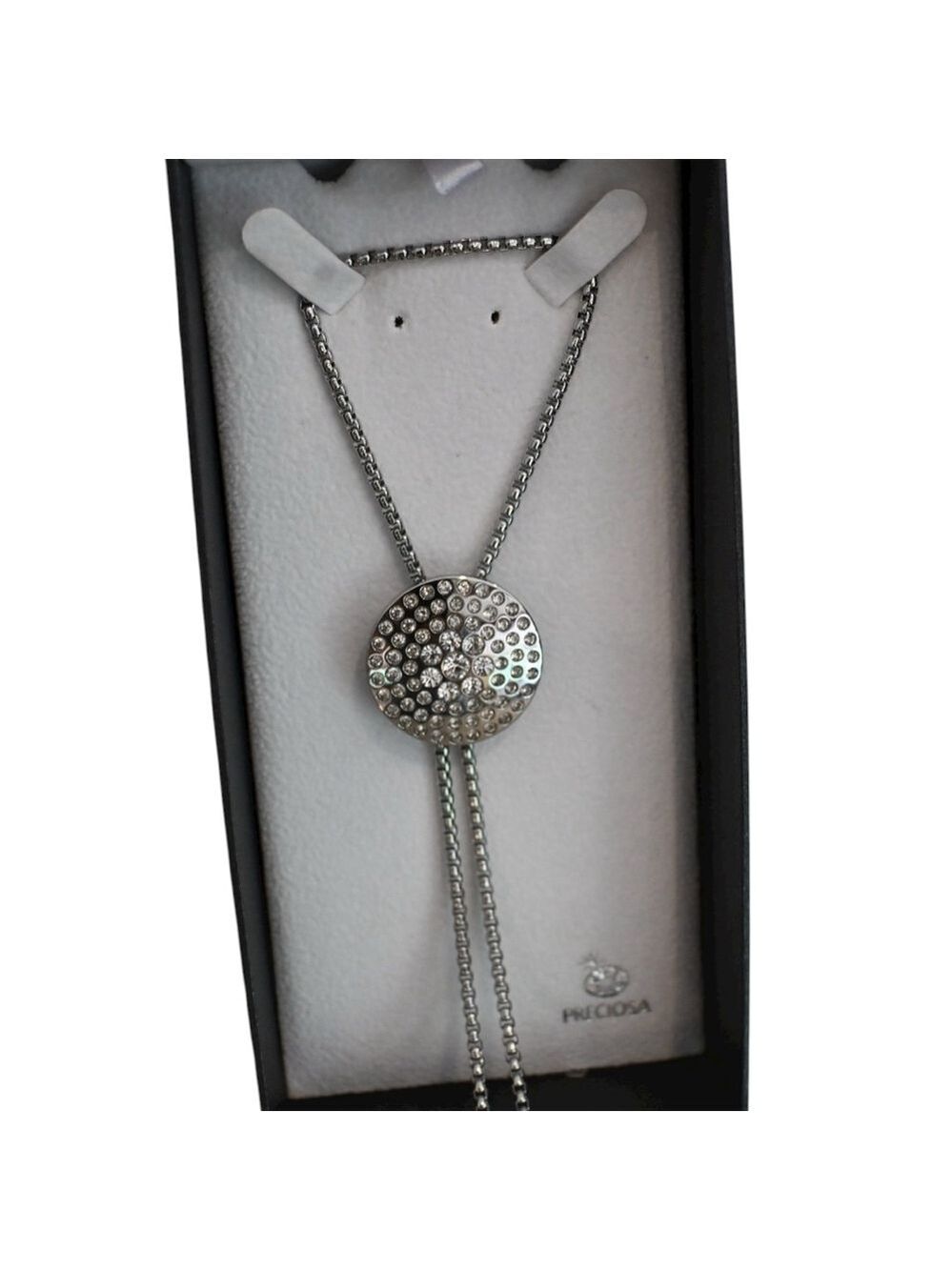 Starry Sky Surgical Steel Necklace with Preciosa Czech Crystal - Silver